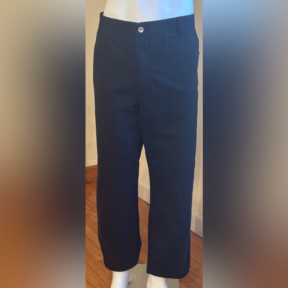 Calvin Klein Jeans Black Chino pants 100% Cotton Wide Leg SZ 40